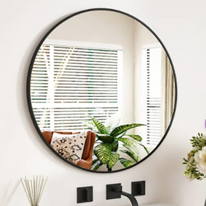 ESPEJO DECORATIVO CIRCULAR NEGRO 80 - 80 x 80 CMS